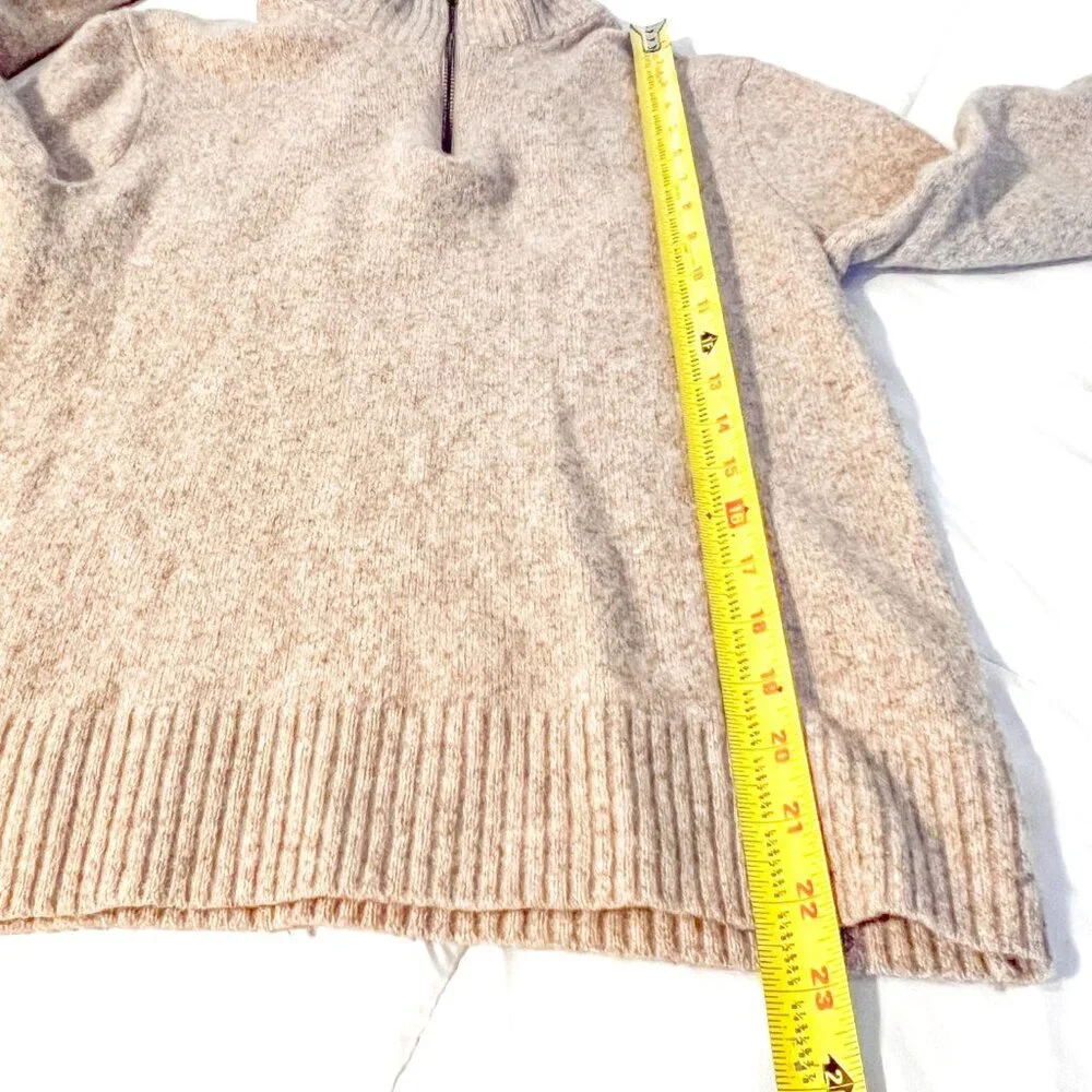 J. Crew Rugged Merino Wool Blend Quarter Zip Sweater